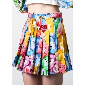 Dumbgood Care Bears All Over Print Pleated Skirt